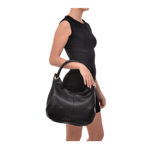 Crna kožna torbica Carla Ferreri Giuliya-image-4