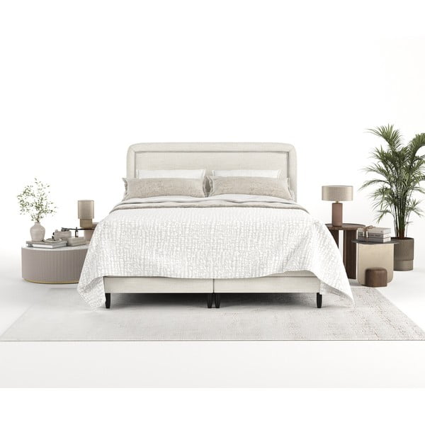 Krem boxspring krevet 200x200 cm Dove – Maison de Rêve-image-4