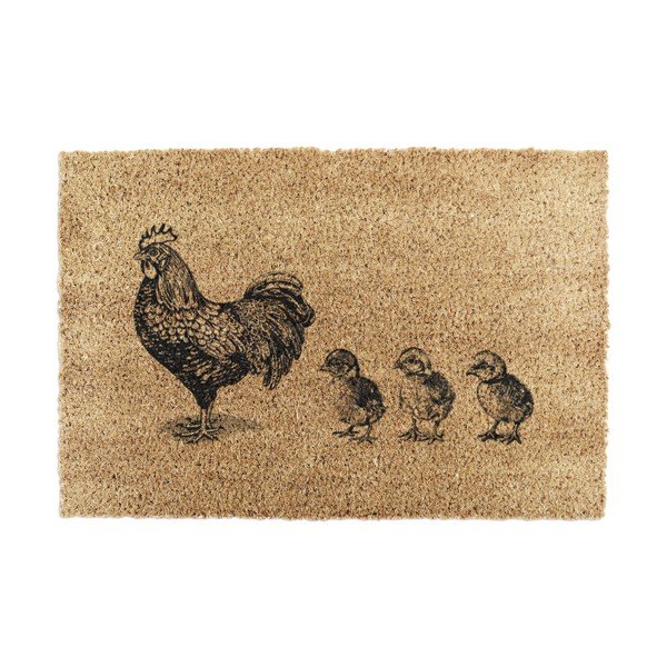 Otirač od kokosovih vlakana 40x60 cm Chickens and Chicks – Artsy Doormats