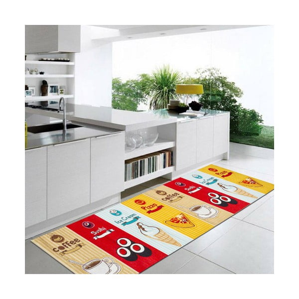 Vrlo izdržljiv kuhinjski tepih Webtappeti Fastfood, 60 x 220 cm
