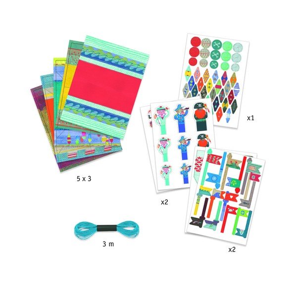 Komplet origami od vodonepropusnog papira s priborom Djeco Boats-image-1