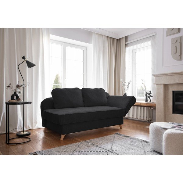 Antracitno siva ležaljka od samta (s desnim kutom) Chic Charlotte – Miuform-image-1