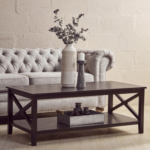 Crni stolić za kavu 60x120 cm Heritage – Premier Housewares-image-4