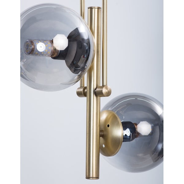 Siva/u zlatnoj boji stropna svjetiljka sa staklenim sjenilom ø 15 cm Libra – Squid Lighting-image-3