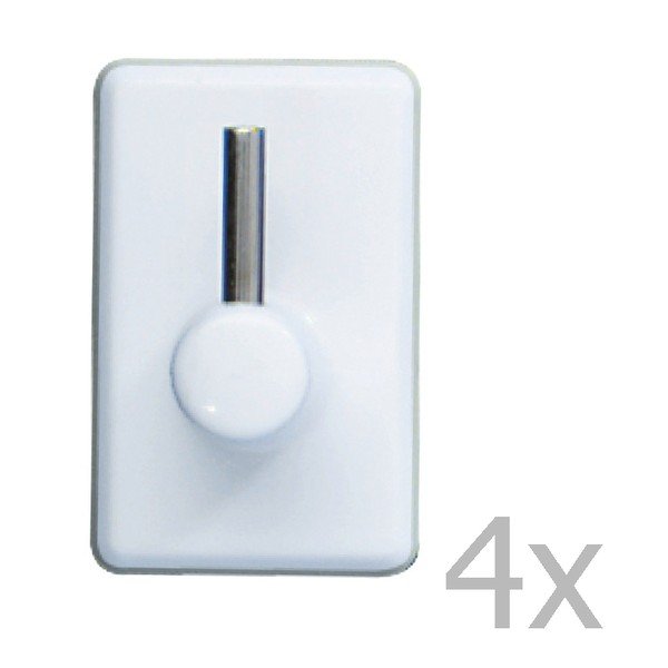 Set od 4 zidne kuke Wenko Curtain Hooks White-image-1