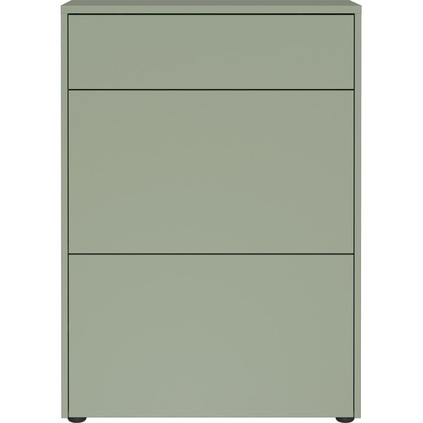 Prljavo zeleni ormarić u mat dekoru 70x99x34 cm Binetto – Germania-image-3
