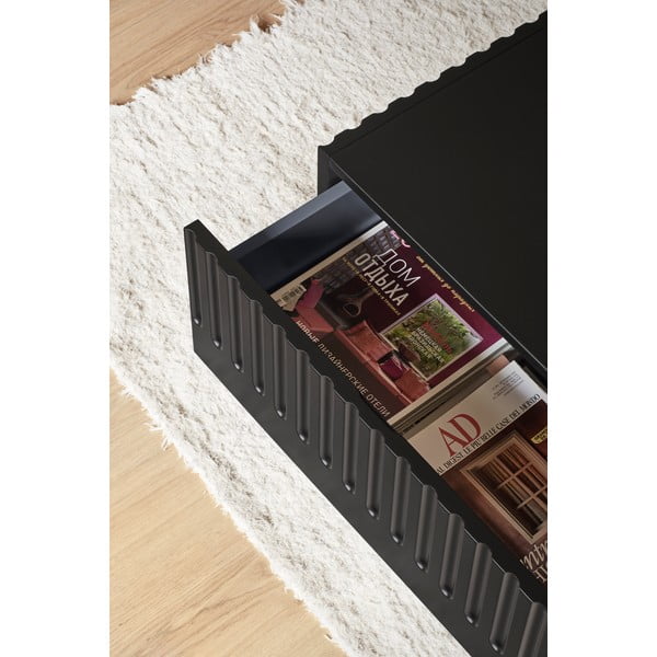 Crni stolić za kavu s 2 ladice Teulat Doric-image-2