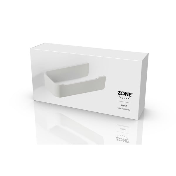 Bijeli metalni zidni držač toaletnog papira Ume – Zone-image-3