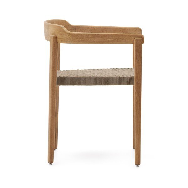 Vrtna stolica od masivnog drveta u prirodnoj boji Icaro – Kave Home-image-3