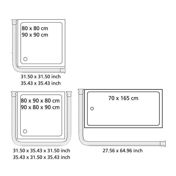 Bijela univerzalna kutna šipka za zavjesu za tuš ili kadu Wenko White, ø 2 cm-image-3