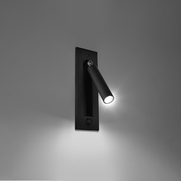 Crna metalna zidna lampa Chimery – Sollux-image-1