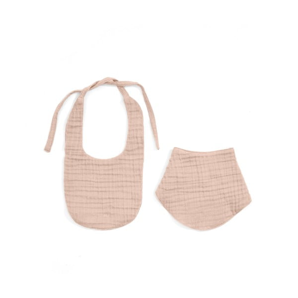 Ružičasti slinčeki u setu 2 kom od muslina Prune – Kave Home