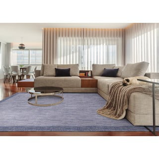 Tamno plavi vuneni tepih 200x300 cm Linea – Agnella