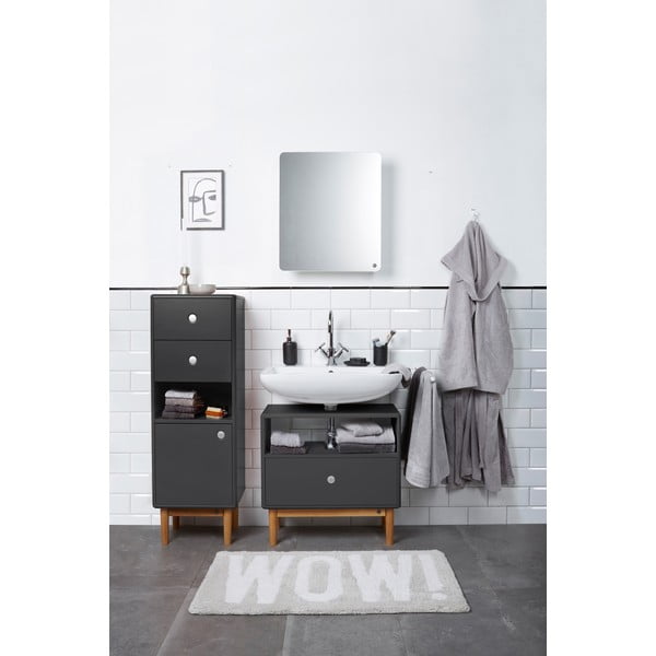 Antracitno sivi visok/zidni kupaonski ormarić 40x100 cm Color Bath – Tom Tailor-image-1