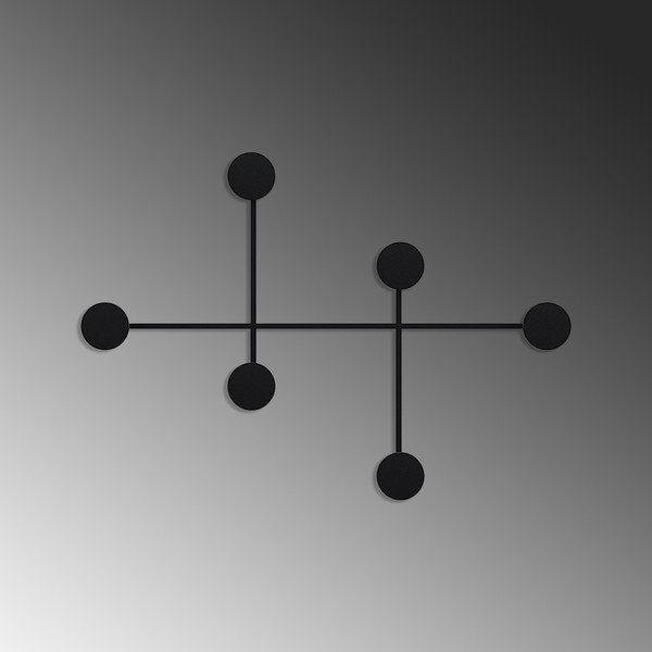 Crna metalna zidna vješalica Dama – Kalune Design-image-4