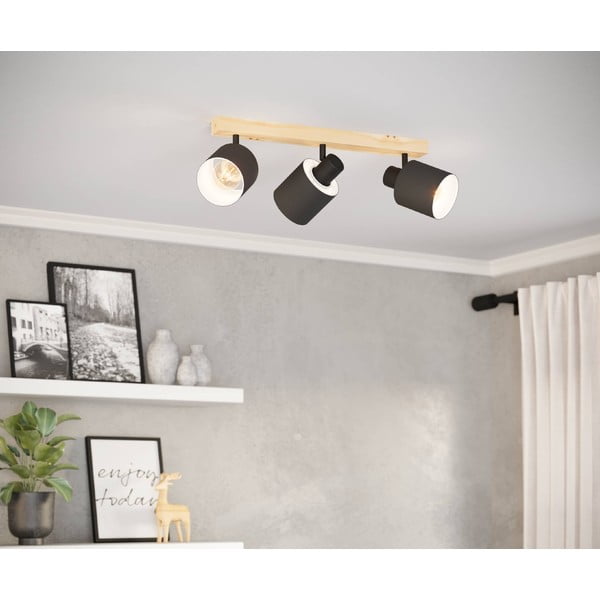 Crni/u prirodnoj boji reflektor 5x48 cm BATALLAS – EGLO-image-1