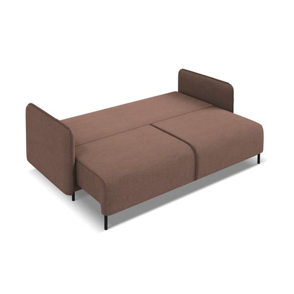 Ružičasta sklopiva/s prostorom za odlaganje sofa 226 cm Luana – Makamii-image-4