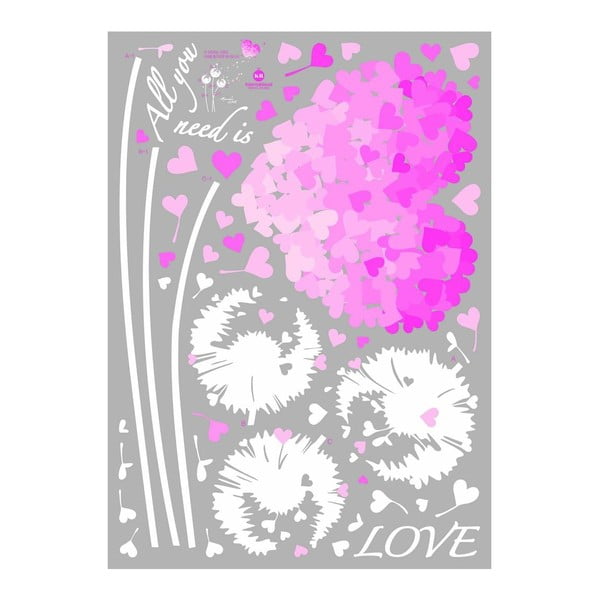 Naljepnica Ambiance Pink Hearts-image-1