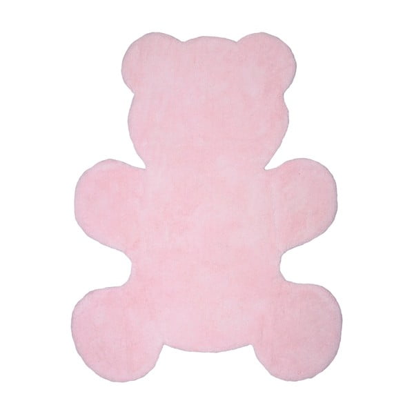 Dječji ružičasti tepih, ručni rad Nattiot Little Bear, 80 x 100 cm