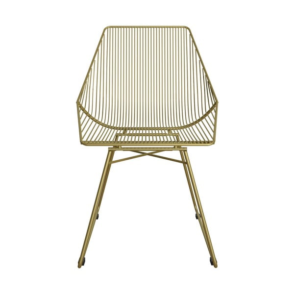 Metalna stolica u zlatnoj boji CosmoLiving by Cosmopolitan Ellis