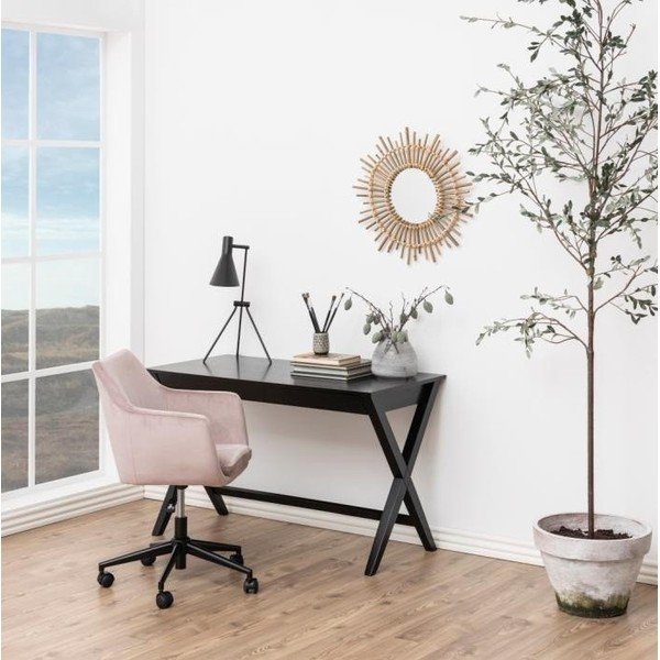 Crni radni stol s ladicom Actona Writex-image-1