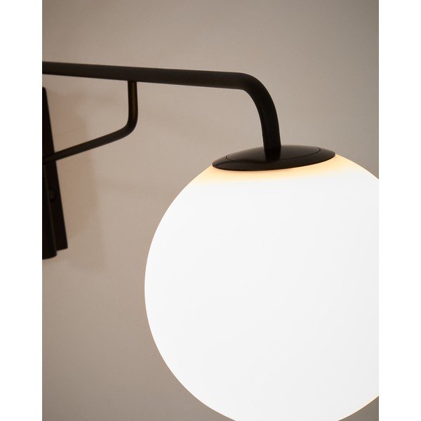 Bijela/crna zidna lampa ø 20 cm Eilo – Kave Home-image-2