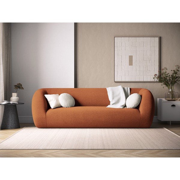 Narančasta sofa od bouclé tkanine 230 cm Essen – Cosmopolitan Design-image-1