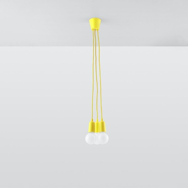 Žuta  viseća svjetiljka ø 15 cm Rene – Sollux-image-3