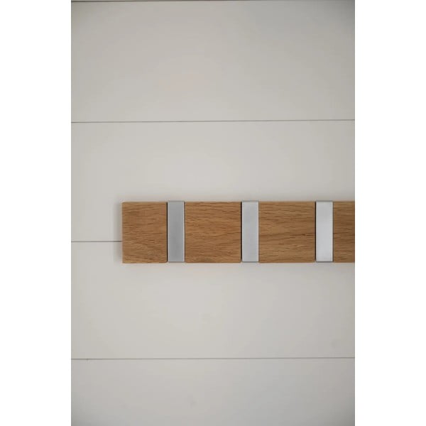 Zidna vješalica od punog hrasta u prirodnoj boji Confetti – Rowico-image-3