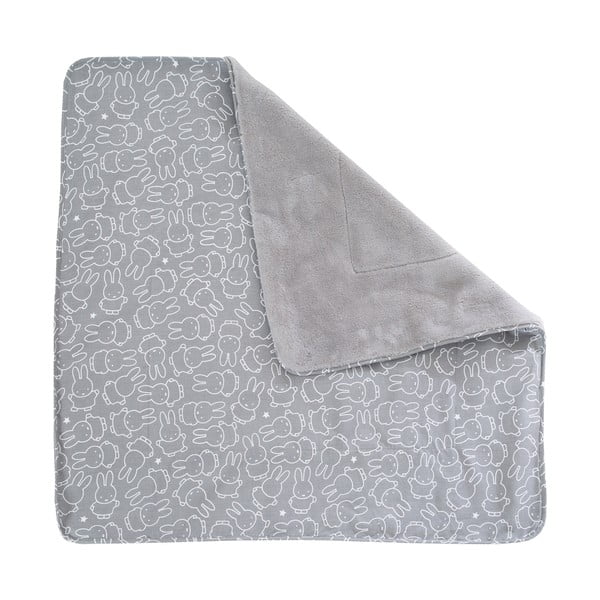 Siva deka za bebe od mikropliša 80x80 cm Miffy – Roba
