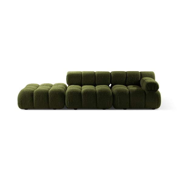 Zelena sofa od bouclé tkanine 288 cm Bellis – Micadoni 