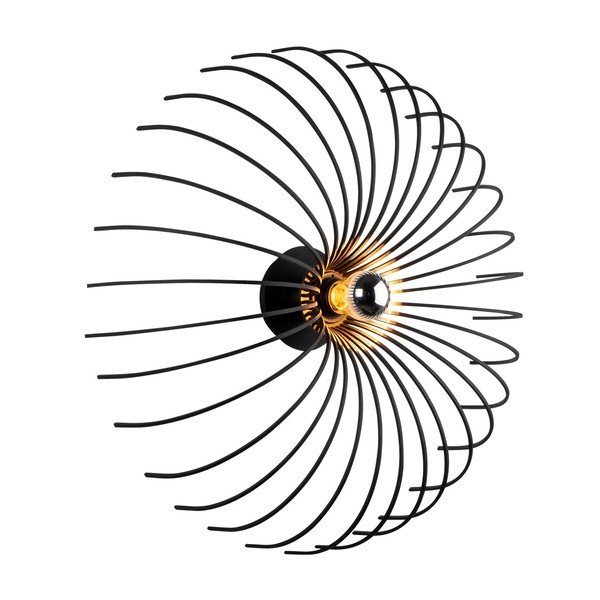 Crna zidna svjetiljka Opviq lights Aspendos, ø 56 cm-image-2