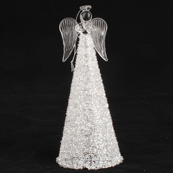 Stakleni anđeo s Daklsovim srcem, visina 22 cm