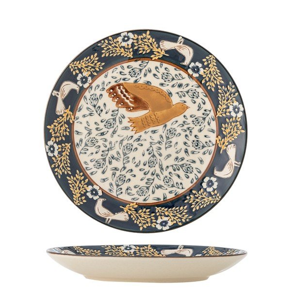 Plavi desertni tanjur od kamenine ø 16 cm Hezha – Bloomingville-image-3