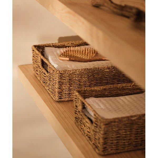 Košare u setu 2 kom od morske trave 36x27x10 cm Tossa – Kave Home-image-1
