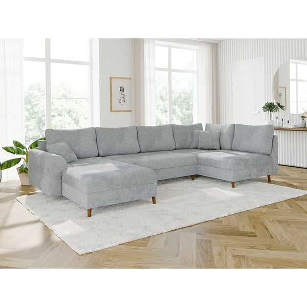 Svijetlo siva kutna garnitura (s lijevim kutom/u obliku slova "U") Ariella – Ropez-image-3