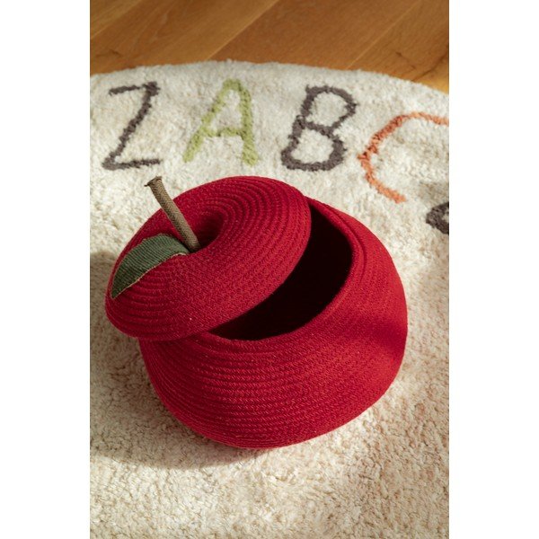 Crvena tekstilna dječja kutija za pohranu ø 28x20 cm Apple – Lorena Canals-image-2