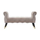 Smeđe-siva baršunasti klupa Paris – Mauro Ferretti