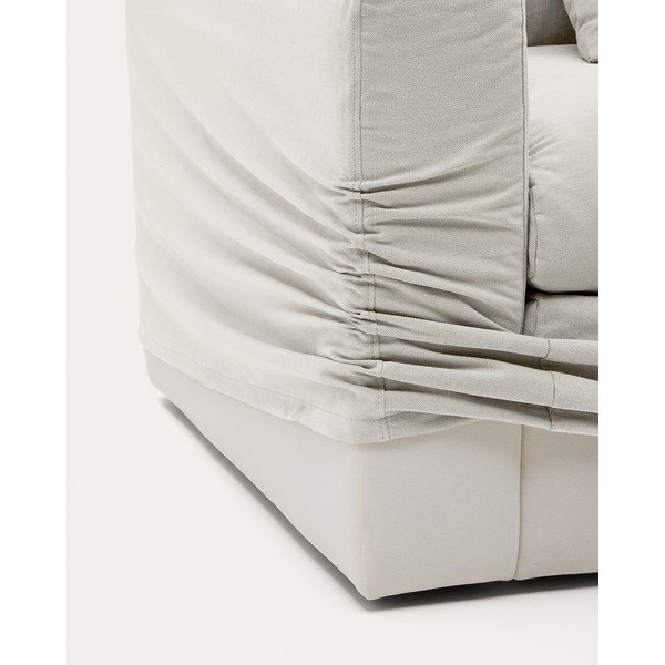 Bijela lanena fotelja Nora – Kave Home-image-1