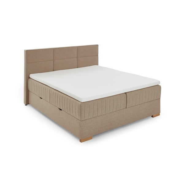 Bež boxspring krevet s prostorom za pohranu 180x200 cm Tambo – Meise Möbel