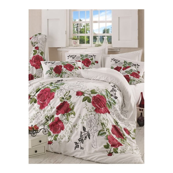 Posteljina za bračne krevete s plahtama Gulru, 200 x 220 cm