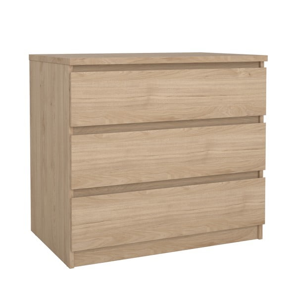 Komoda u dekoru hrasta u prirodnoj boji 77x70x50 cm Naia – Tvilum-image-2