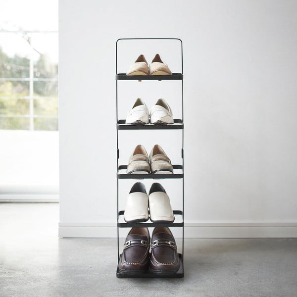 Crni metalni stalak za cipele Tower Shoe Rack – YAMAZAKI-image-1