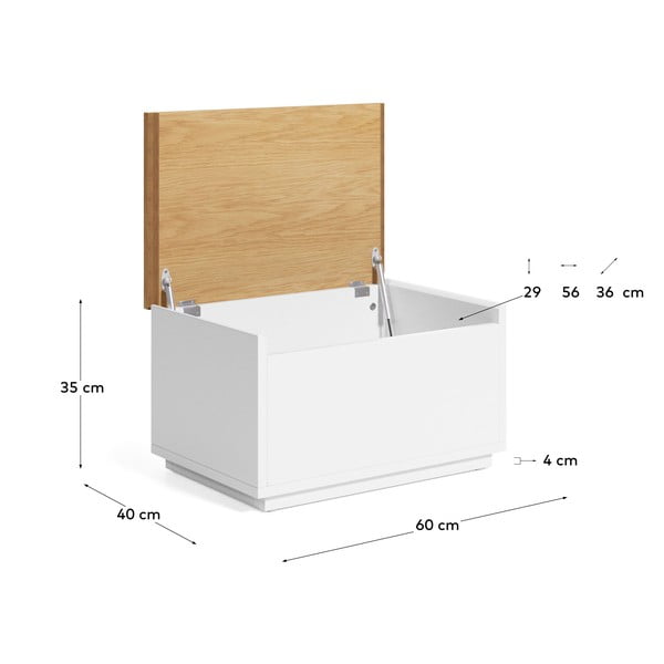 Škrinja u dekoru hrasta u prirodnoj boji 60x35 cm Abilen – Kave Home-image-4