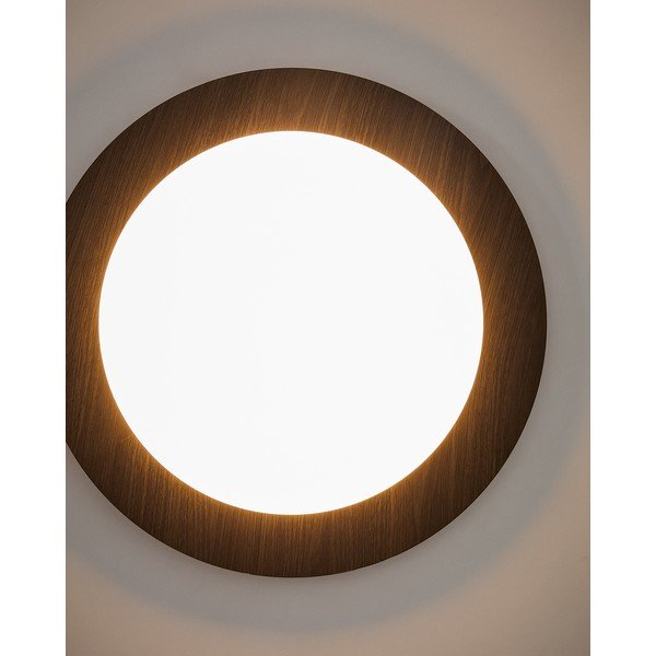 Tamno smeđa metalna LED zidna lampa ø 40 cm Novae – Kave Home-image-2