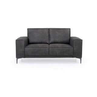Antracit siva sofa od imitacije kože Scandic Copenhagen, 164 cm