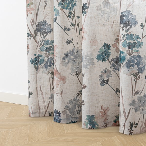 Svijetlo plava/krem zavjesa 135x250 cm Flosi – Restilo-image-2