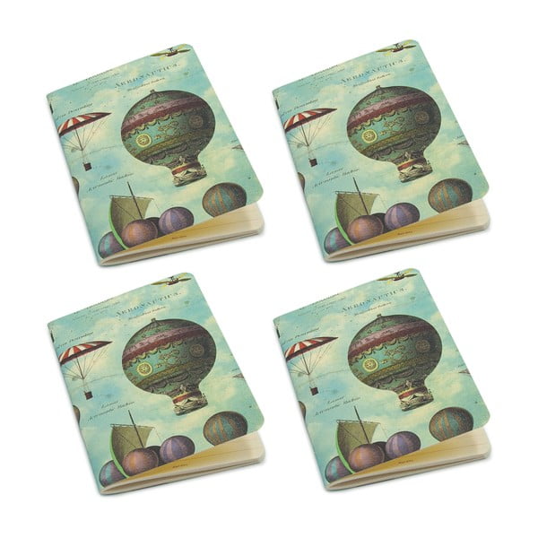 A6 bilježnice u setu 192 stranica 4 kom Baloons – Kartos-image-1