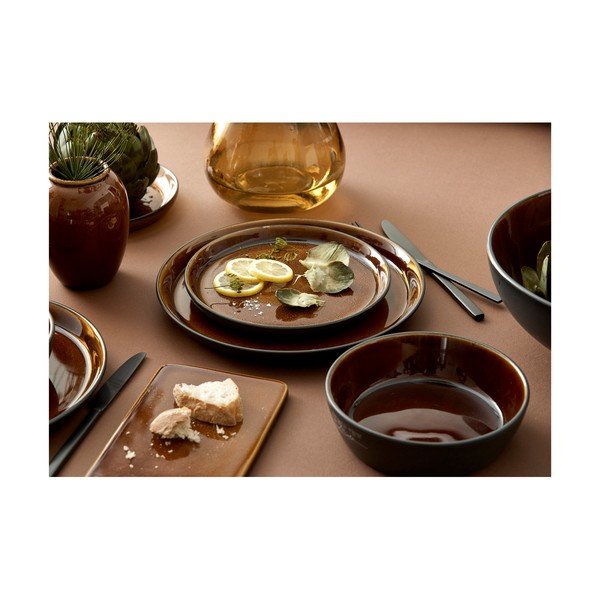 Crni/jantarni desertni tanjur od kamenine ø 21 cm Gastro Black/Amber – Bitz-image-4