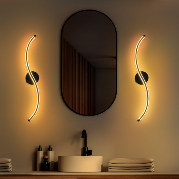 Crna LED zidna lampa Yilan – Opviq lights-image-3